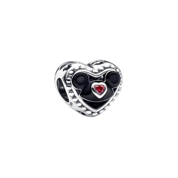 Disney- Mickey and Disney Castle Heart Charm - Disney- Mickey and Disney Castle Heart Charm