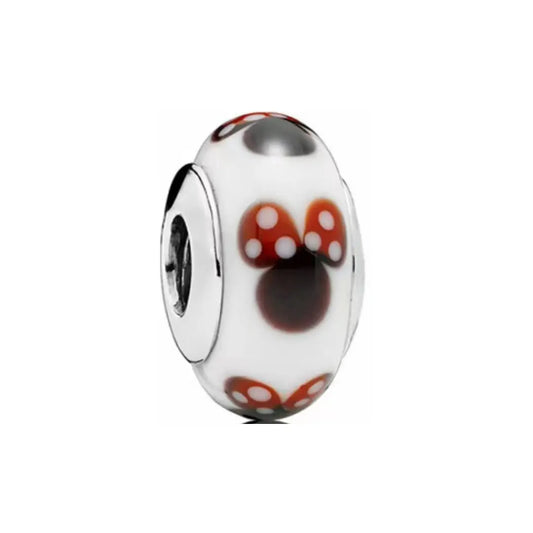 Disney- Murano Minnie Mouse Glass Charm