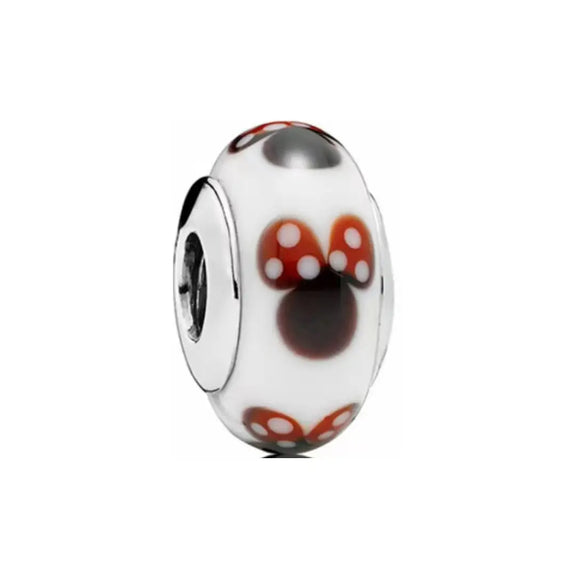 Disney- Murano Minnie Mouse Glass Charm - Disney- Murano Minnie Mouse Glass Charm