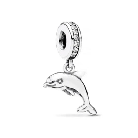 Dolphin With Clear Crystals Pandora Charm