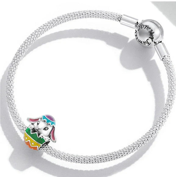 Easter Bunny Egg Charm - Easter Bunny Egg  pandora Charm