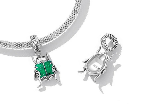 Emerald Glow Scarab Charm - Emerald Glow Scarab Charm