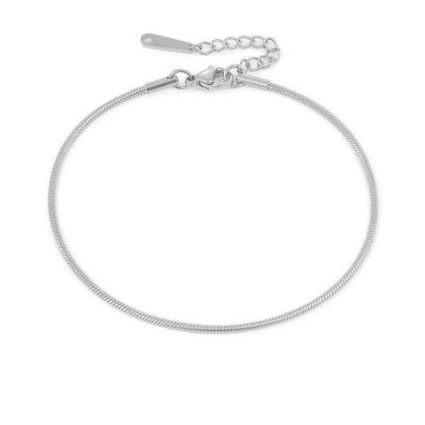 Minimalist Silver Ankle Bracelet