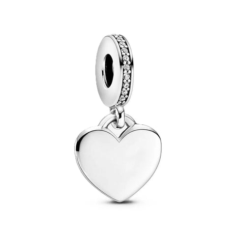 Engravable Heart Tag Dangle Charm