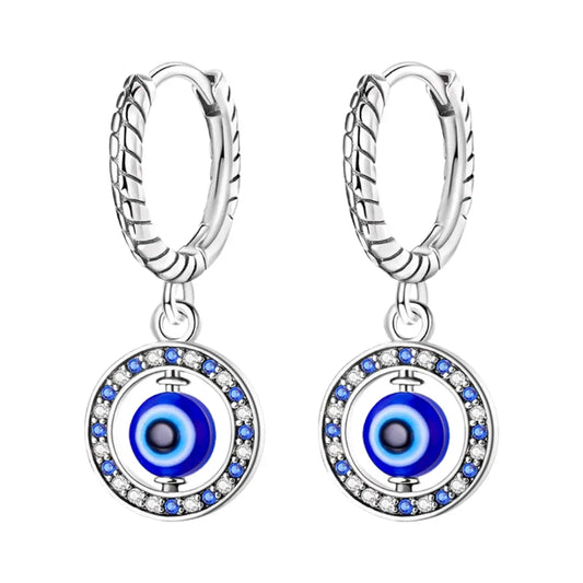 Evil Eye Protection Hoop Earrings