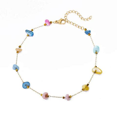 Colorful Bead Gold Ankle Bracelet - Colorful Bead Gold Ankle Bracelet