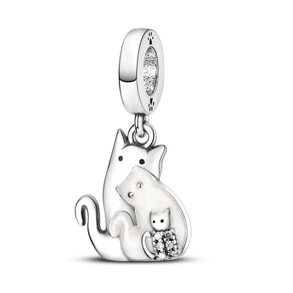 Family Of Cats Dangle Charm - Family Of Cats Dangle Charm