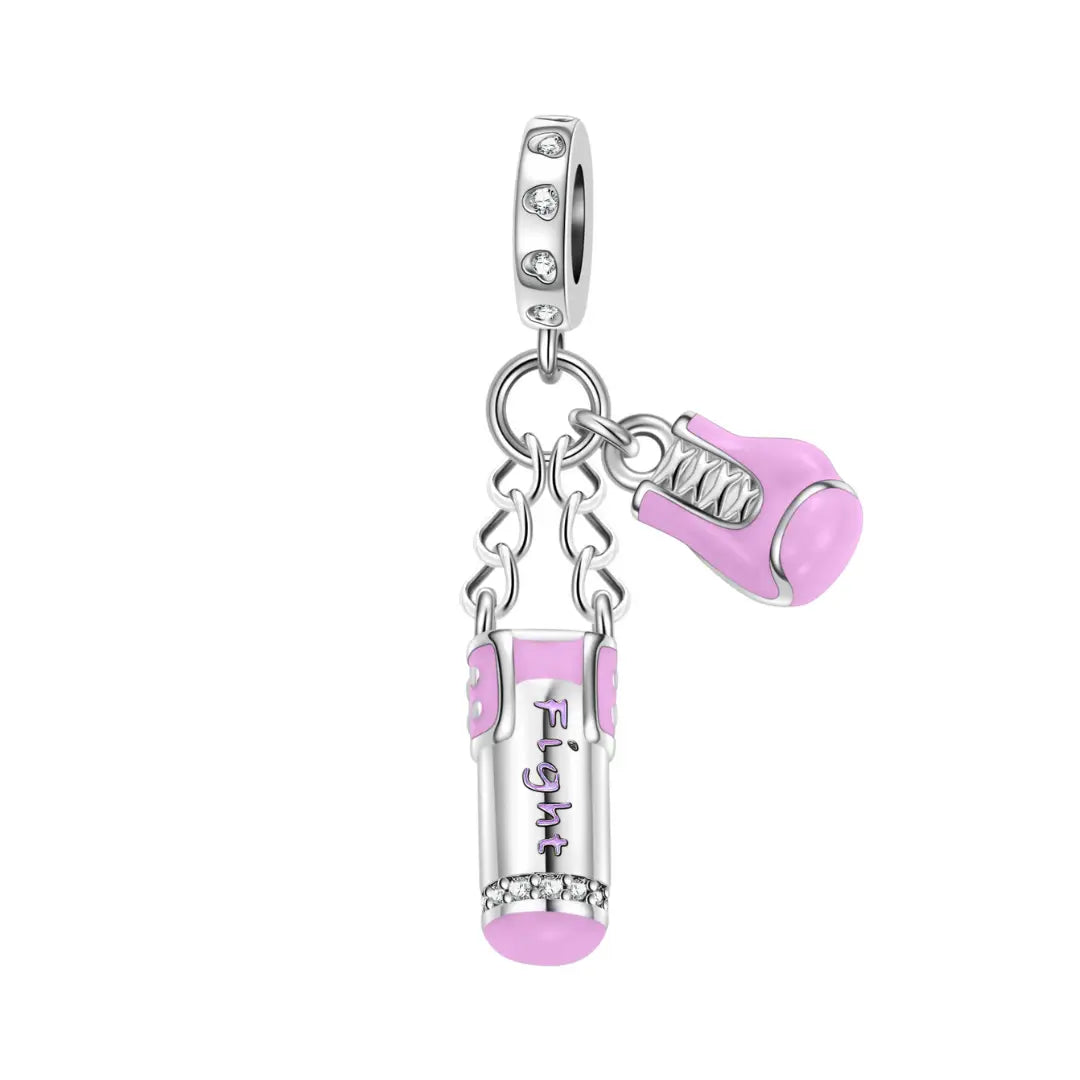 Fighters Boxing Bag & Glove Dangle Charm