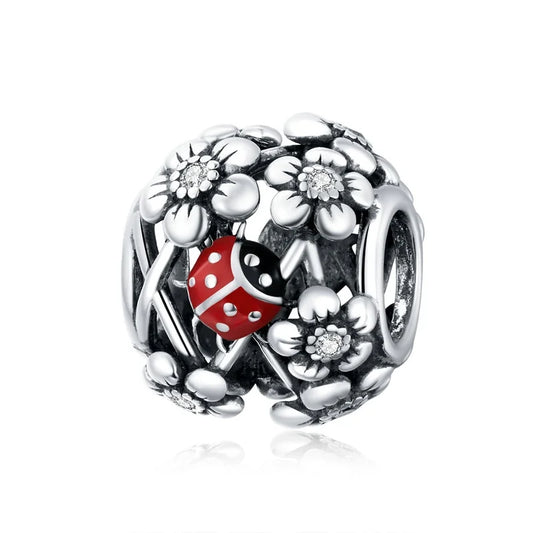 Floral Delight Ladybug Charm