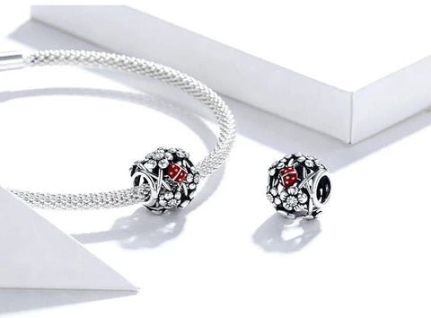 Floral Delight Ladybug Charm
