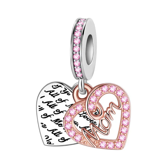 Forever My Mom Heart Dangle Charm