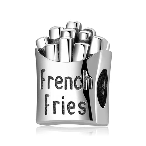 Pandora French Fries In Silver Charm