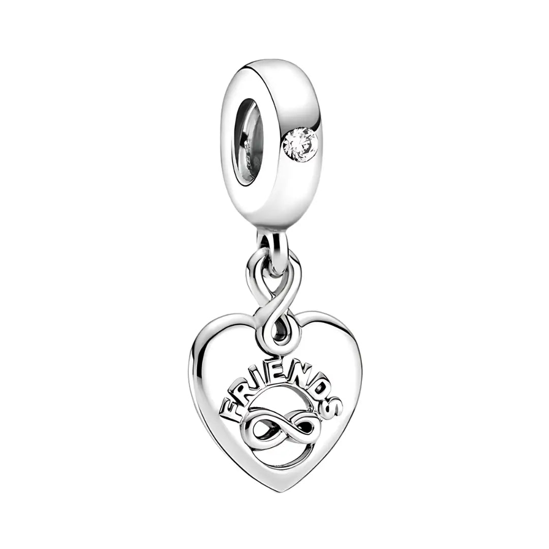 Friends Forever Heart Dangle Charm