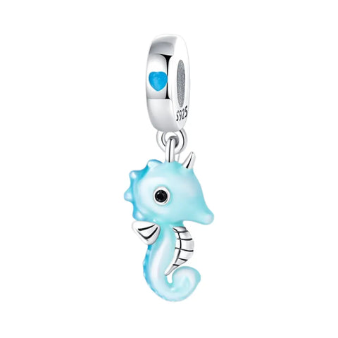 Glow in the Dark Baby Seahorse Dangle Charm - Glow in the Dark Baby Seahorse Dangle Charm