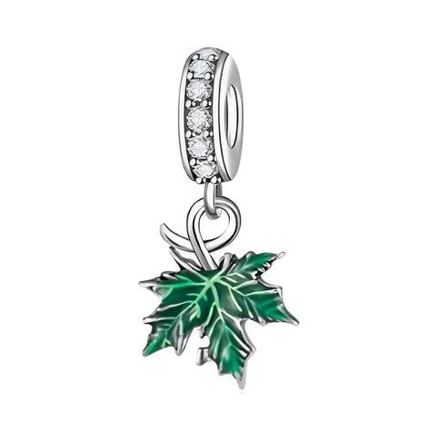 Glow in the Dark Herb Leaf Dangle Charm - Glow in the Dark Herb Leaf Dangle Charm