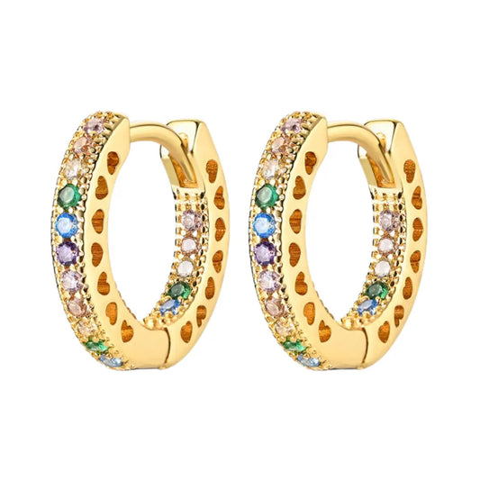 Golden Rainbow Hoops