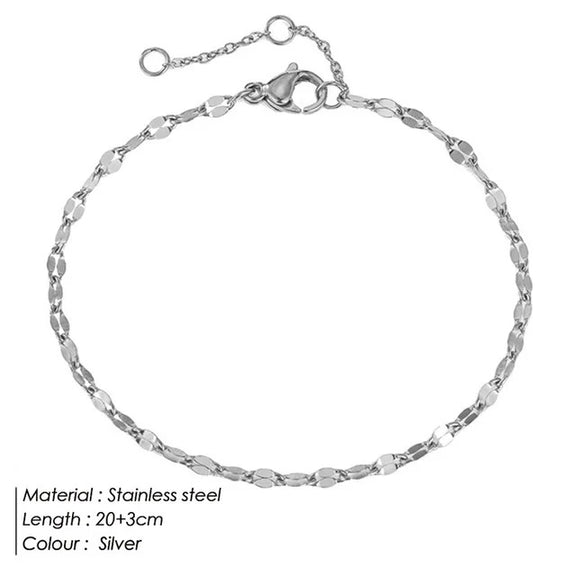 Silver Chain Ankle Bracelet - Silver Chain Ankle Bracelet