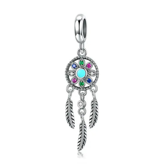 Dream Catcher Necklace Charm - Dream Catcher Necklace Charm