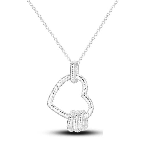 Infinity Heart Crystal Pendant Necklace with Sterling Silver Chain - Infinity heart crystal pendant necklace with sterling silver chain.