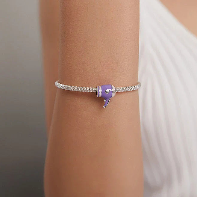 hair dryer purple  pandora Charm