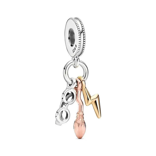 Harry Potter- Glasses, Nimbus  & Lightning Bolt Dangle Charm