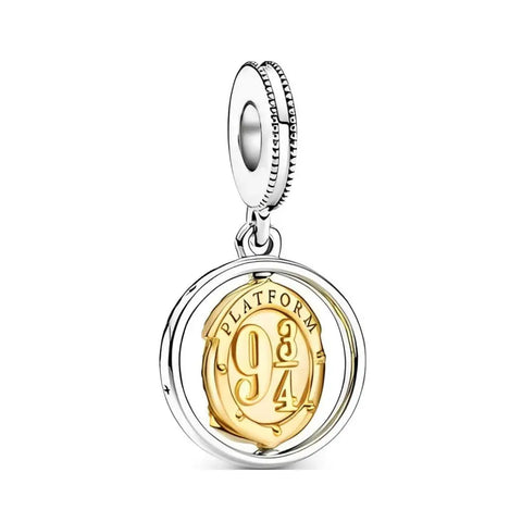 Harry Potter- Platform & Quarters Spinning Dangle Charm - Harry Potter- Platform & Quarters Spinning Dangle Charm