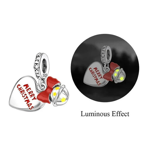 Pandora Heart Charm Bow Light Bulb Red Accent