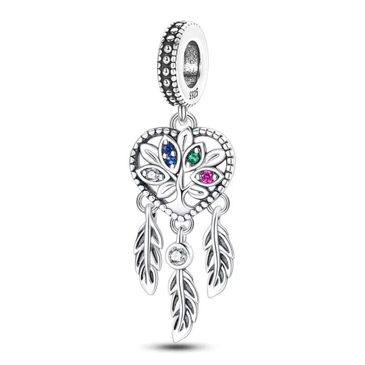 Heart Dream Catcher Charm