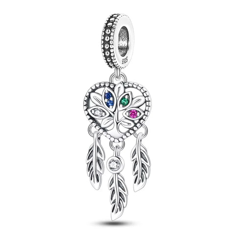 Heart Dream Catcher Charm - Heart Dream Catcher Charm