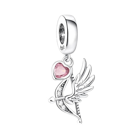 Heart and Love Arrow Dangle Charm