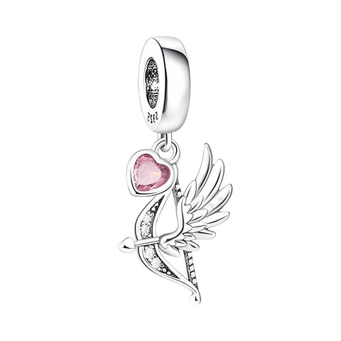Heart and Love Arrow Dangle Charm - Heart and Love Arrow Dangle Charm