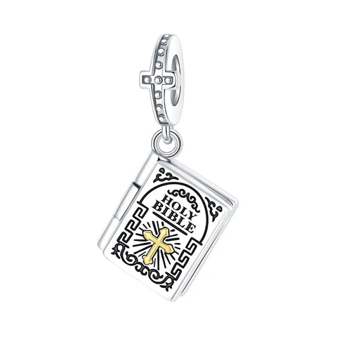 Engraved Book Dangle Charm - Engraved Book Dangle Charm