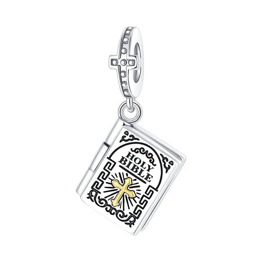 Engraved Book Dangle Charm