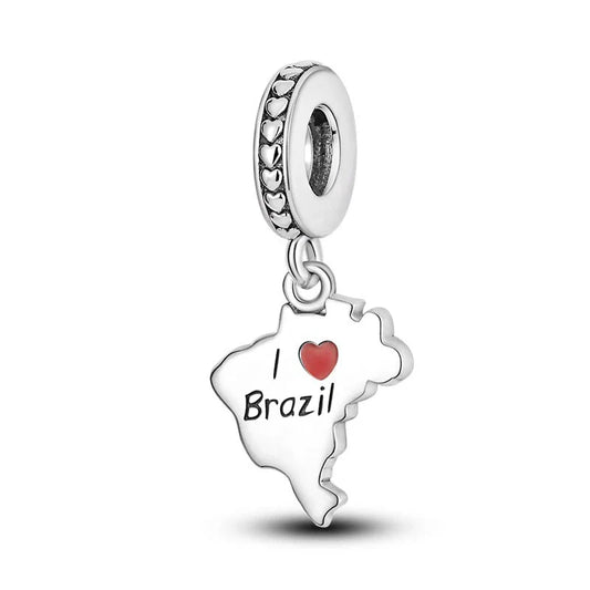 I Love Brazil  pandora Charm