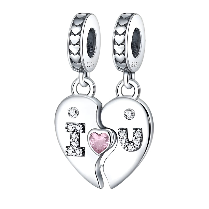 I Love U Split Dangle Charm