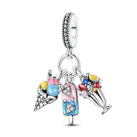 Ice Cream Cone Sundae Sund Charm - Ice Cream Cone Sundae Sund Charm