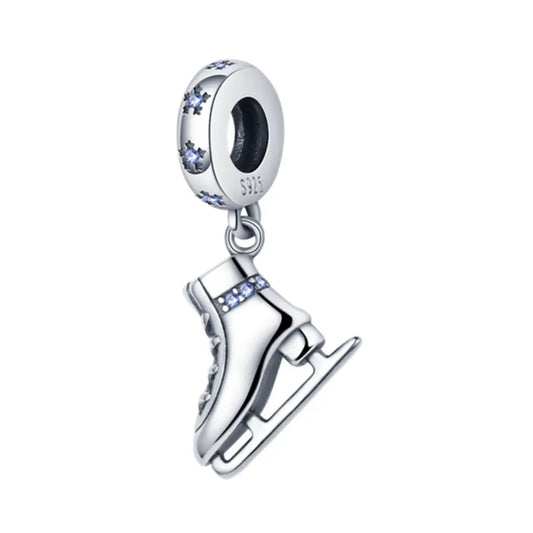 Ice Skaters Boot Dangle Charm