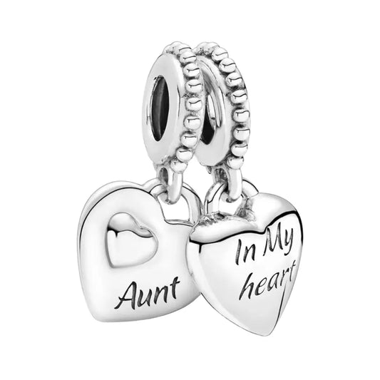 In My Heart Aunt Double Dangle Charm