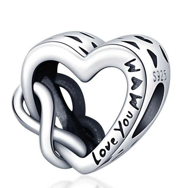 Infinite Love mum Heart Charm