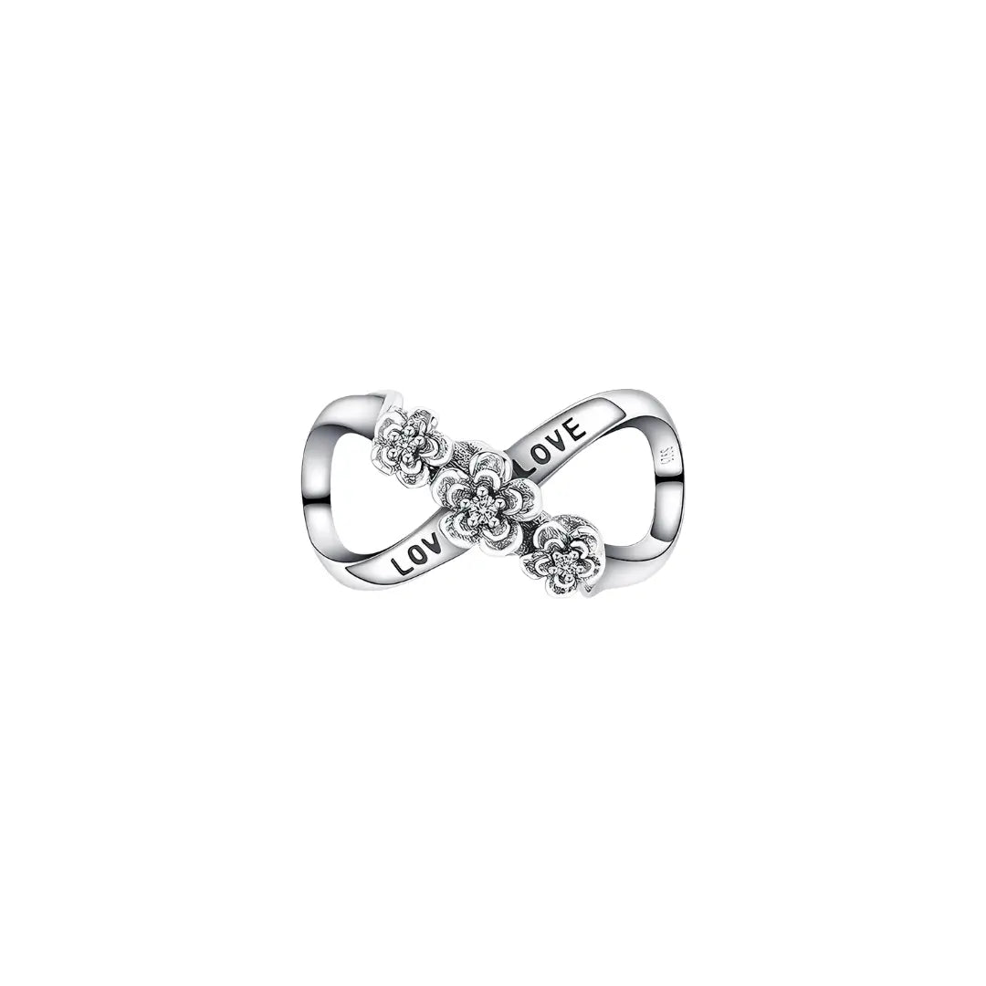 Infinity Love and Flower Open Charm