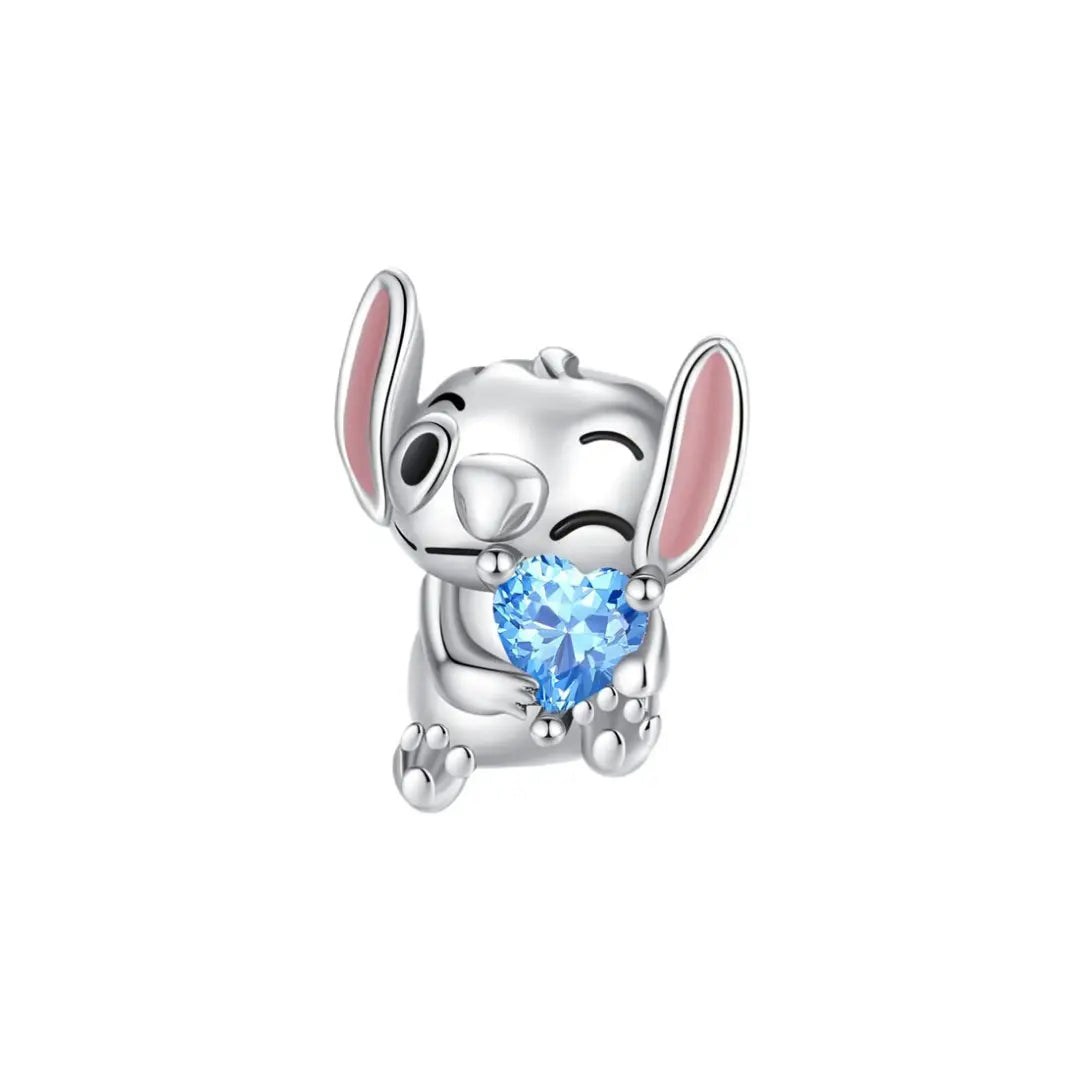 Lilo & Stitch- Blue Heart Stitch Charm