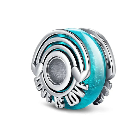 Love Is Blue Enamel Charm