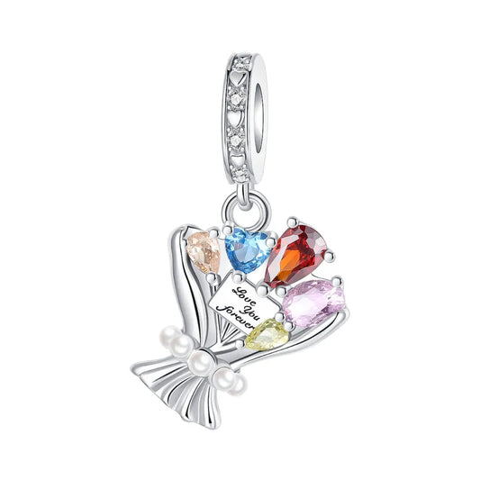 Love You Forever Bouquet Dangle Charm