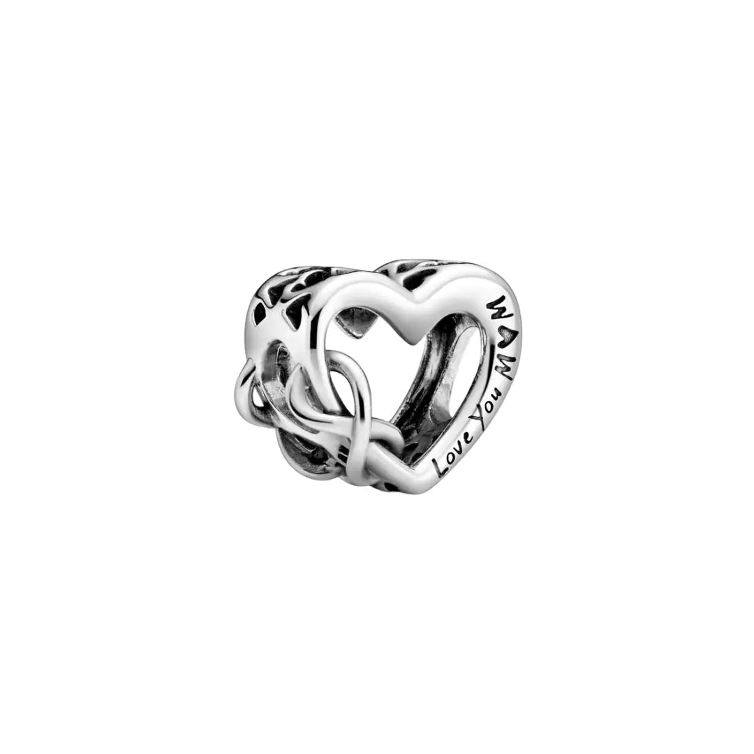 Love You Mum Infinity Heart Charm