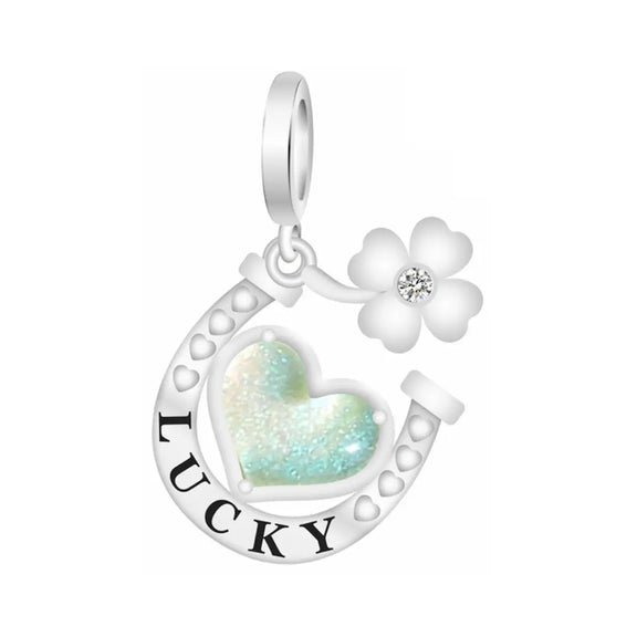 Lucky Horse Shoe Dangle Charm - Lucky Horse Shoe Dangle Charm