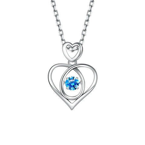 Sterling Silver Heart and Puzzle Pendant Necklace - Sterling silver heart and puzzle pendant necklace on a delicate silver chain