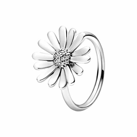 Daisy sterling silver ring clear cubic zirconia - Daisy sterling silver ring with clear cubic zirconia