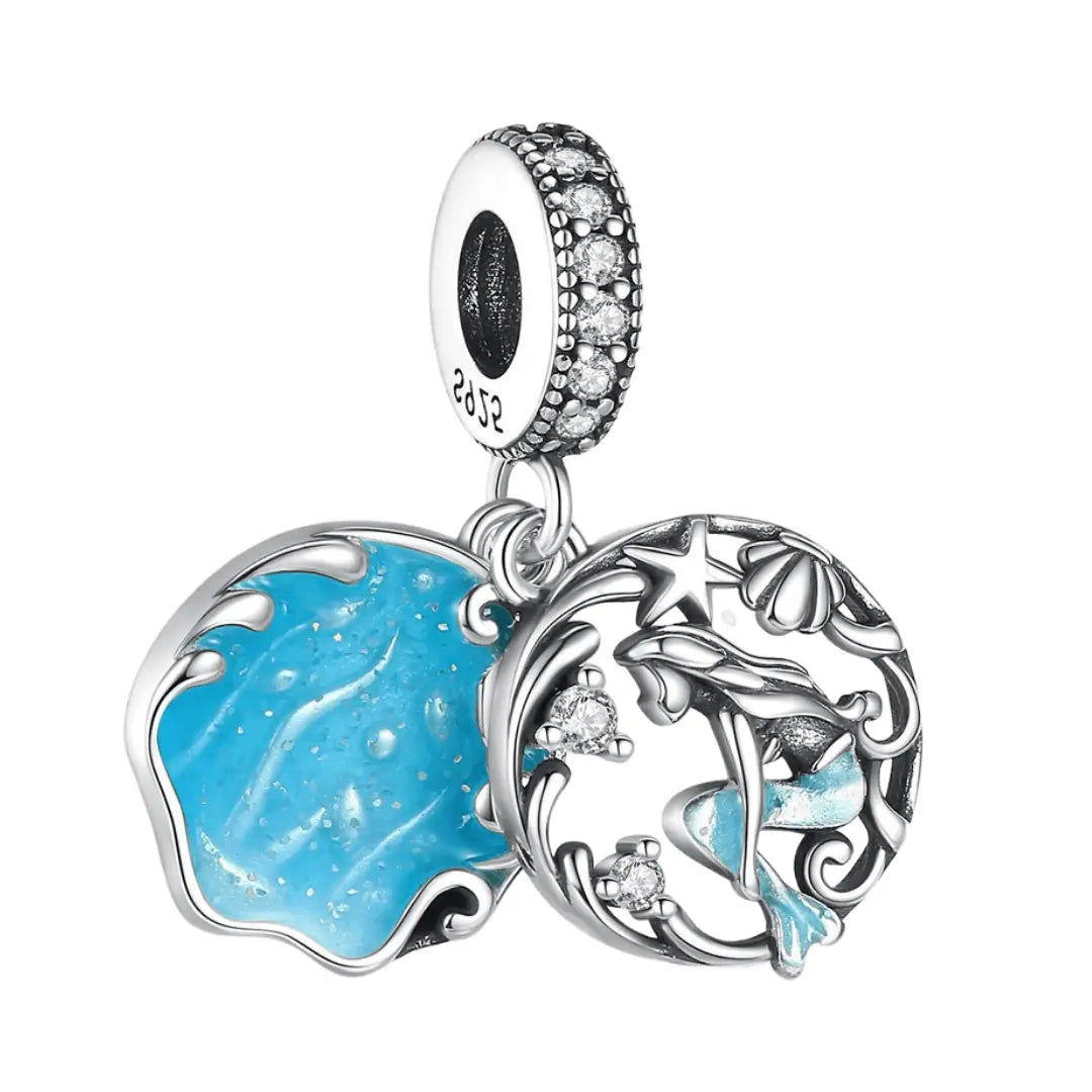 Mermaid and Ocean Double Dangle Charm