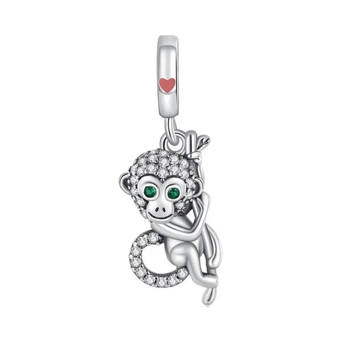 Monkey and Vine Dangle Charm - Monkey and Vine Dangle Charm