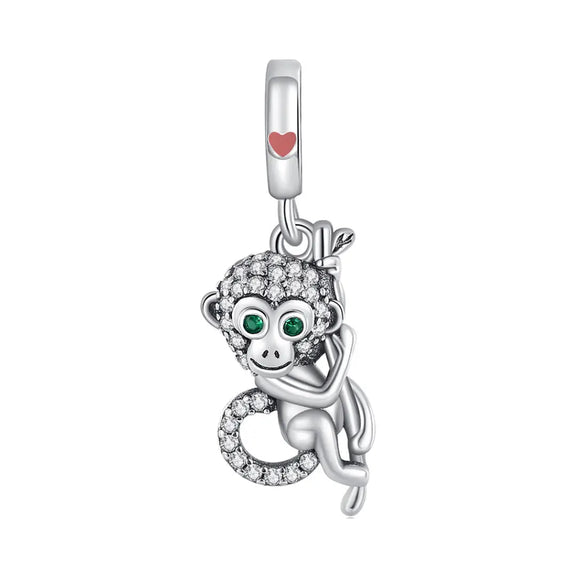 Monkey and Vine Dangle Charm - Monkey and Vine Dangle Charm